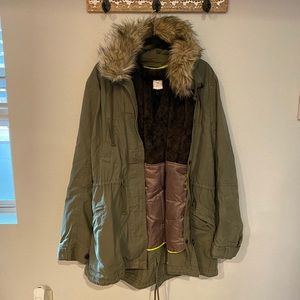 GAP Winter Parka with Removable Fur Hood